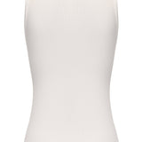 Button Tank Top - White