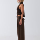 Mira Tailored Pant - Brown