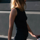 Button Tank Top - Black