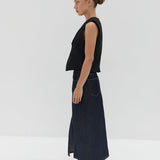 Nikki Denim Midi Skirt - Dark Denim