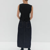 Nikki Denim Midi Skirt - Dark Denim