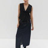 Nikki Denim Midi Skirt - Dark Denim