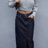 Nikki Denim Midi Skirt - Dark Denim
