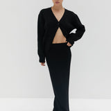 Knit Maxi Skirt - Black
