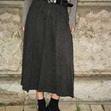 Cate Belted Skirt - Grey