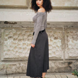 Cate Belted Skirt - Grey