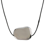 Pebble Necklace - Silver / Black