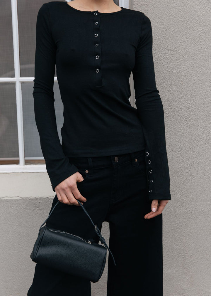 Isobel Long Sleeve Top - Black