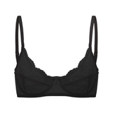 Lace Balconette Bra - Black