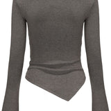 Asher Ruched Long Sleeve - Grey