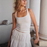 Scoop Neck Tank Top - White