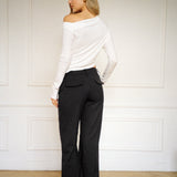 Raye Trousers - Grey Stripe