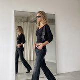 Ryana Top Black - worn, behind the scenes