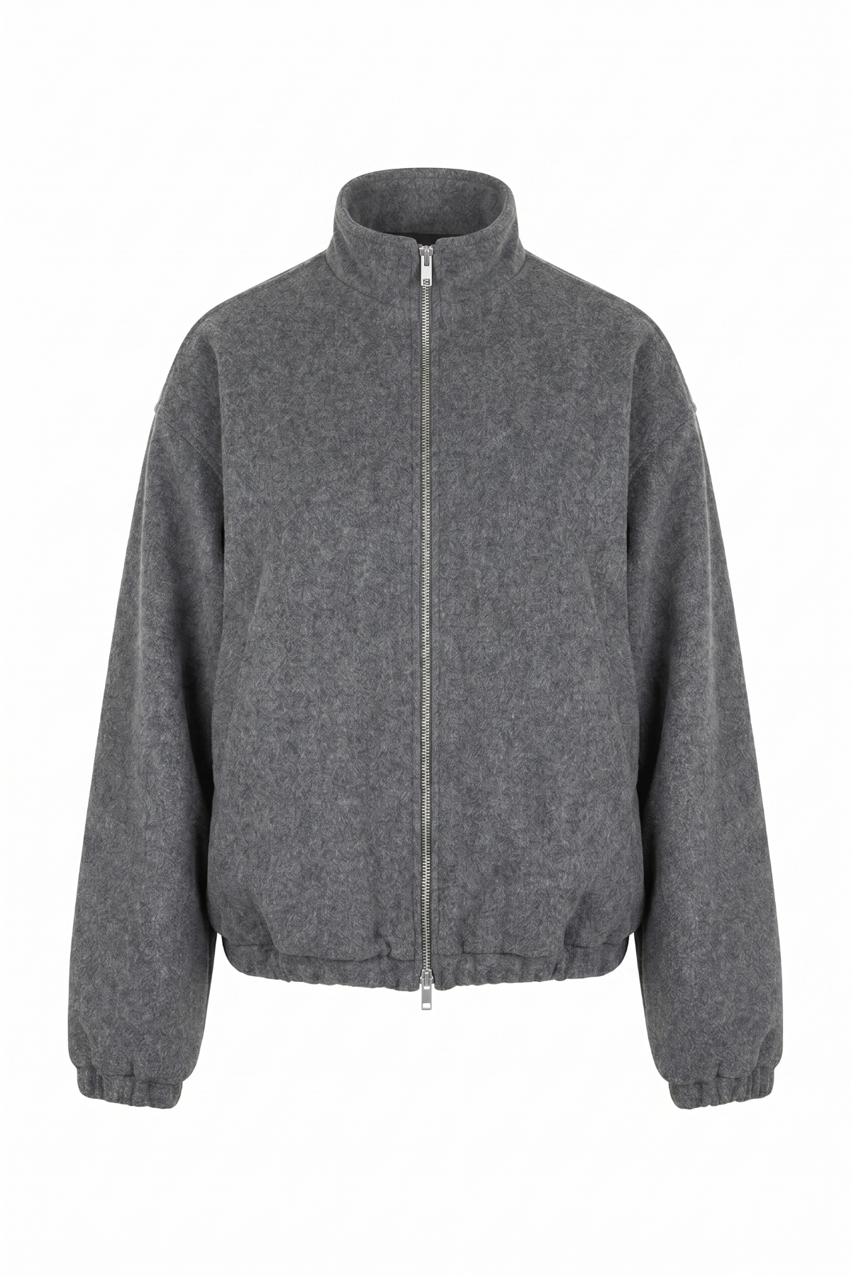 Blake charcoal bomber jacket, product flat lay