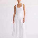 Isadora Midi Skirt - White