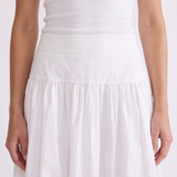 Isadora Midi Skirt - White