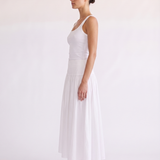 Isadora Midi Skirt - White