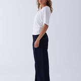 Mira Draped Top - White