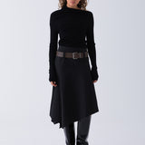 Juno Belted Skirt - Black