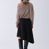 Wool Nora Scarf Knit Top - Oat