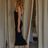 Knit Midi Dress - Black