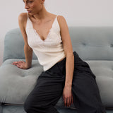 Luna Lace Trim Cami - Ivory