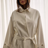 Belted Trench Jacket - White