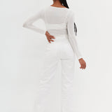 Semi Sheer Top - White