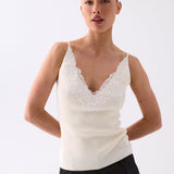 Luna Lace Trim Cami - Ivory