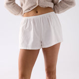 Lucia Linen Short - White