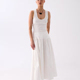 Isadora Midi Skirt - White