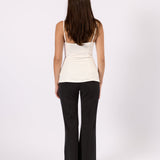 Isla Lace Trim Cami - White