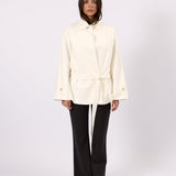 Belted Trench Jacket - White