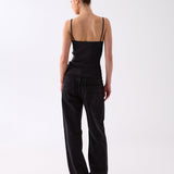 Luna Lace Trim Cami - Black