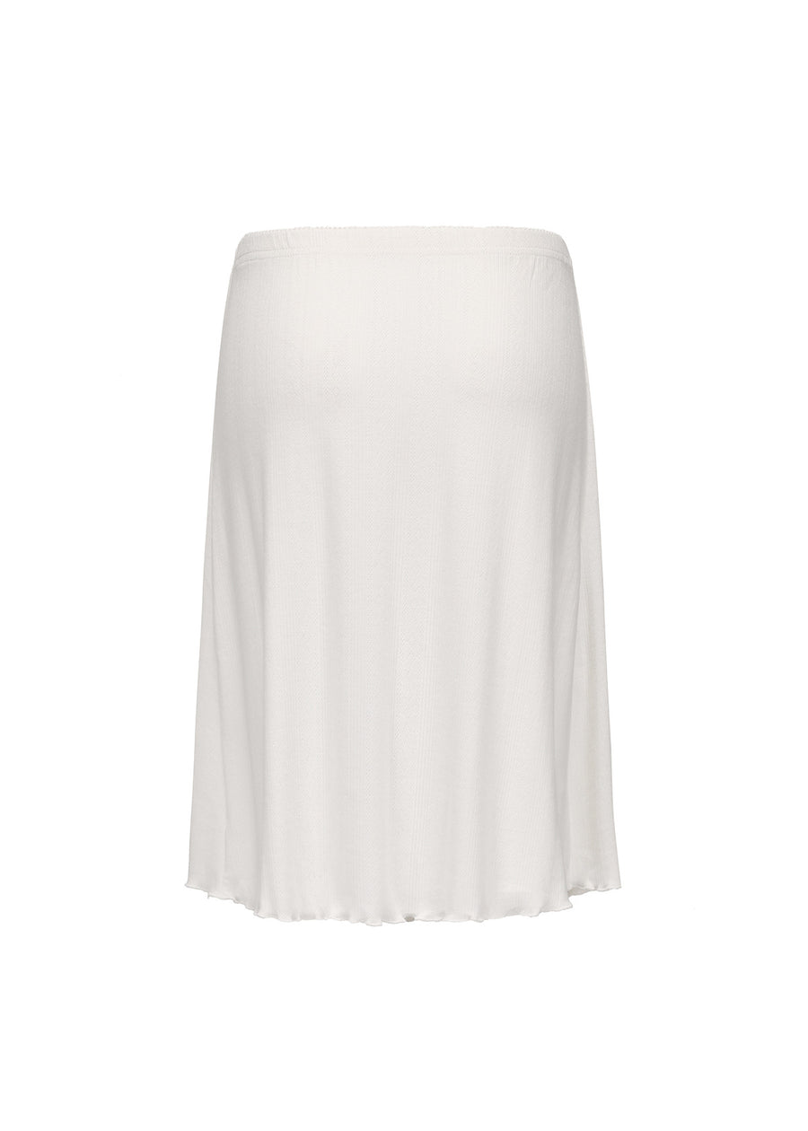 Andrea Pointelle Skirt - White