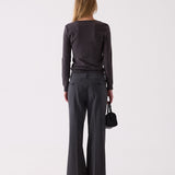 Anouk V-Neck Knit in Grey – back view