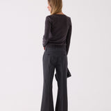 Anouk V-Neck Knit in Grey – side view