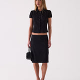 Colette Midi Skirt in Black – front view