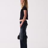 The Flared Jean in Black – side view