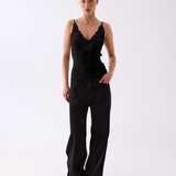 Luna Lace Trim Cami - Black