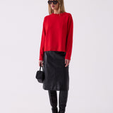 Rosie Knit in Red – front view