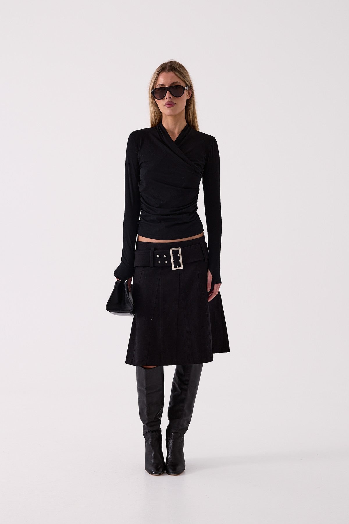 Ryan Skirt in Black – front view