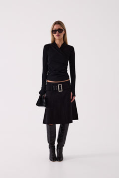 Ryan Skirt in Black – front view