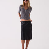 Sadie Henley Top in Grey – front view