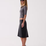 Sadie Henley Top in Grey – side view