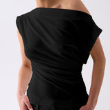 Rina Drape Top - Black