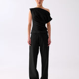 Rina Drape Top - Black